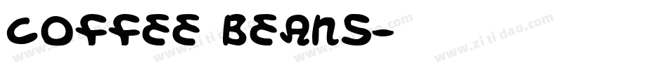 coffee beans字体转换